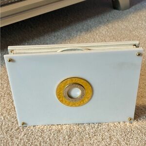 1960s Mod White Plastic Saks Fifth Ave. Bag